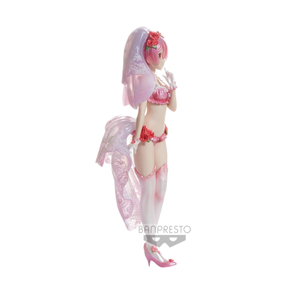 Figure Banpresto Re:Zero – Ram (Another Color Ver.) – Glitter & Glamour, Bandai Spirits, PVC Da Collezione, Altezza 23 Cm