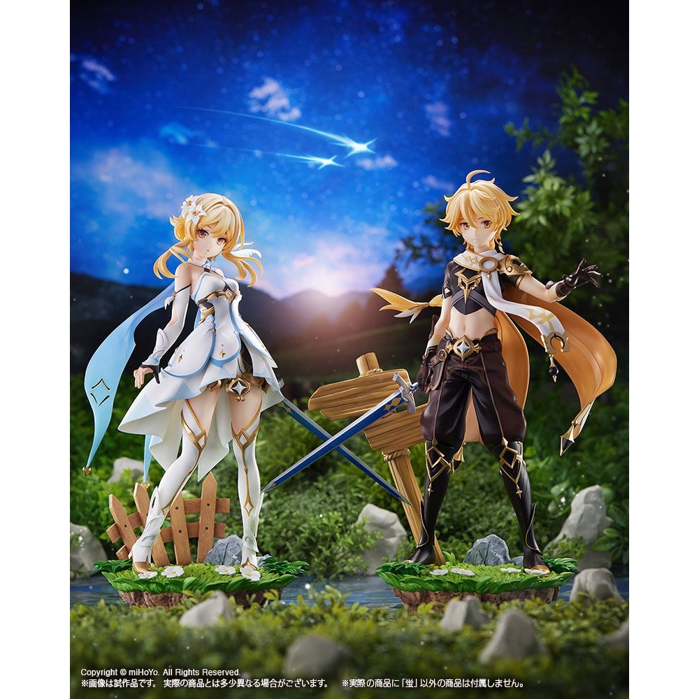 Figura de Anime Genshin Impact Traveler/Lumine de 18cm, figura de